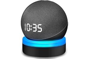 AOKICASE For Amazon Echo Dot 4 / Echo Dot 5 Holder with Luminescent Desktop Stand Accessories with Integrated Cable Management, No Screws Required, Speaker Rack (Amazon Echo Dot 4 / Echo Dot 5, Black) WL808