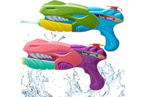 BEYIUDEFU Pistolet à Eau Enfants Lot de 2 Fusil à Eau Jouets Pistole à Eau Jouet pour Enfants Jeu À L'ouvert Piscine Plage