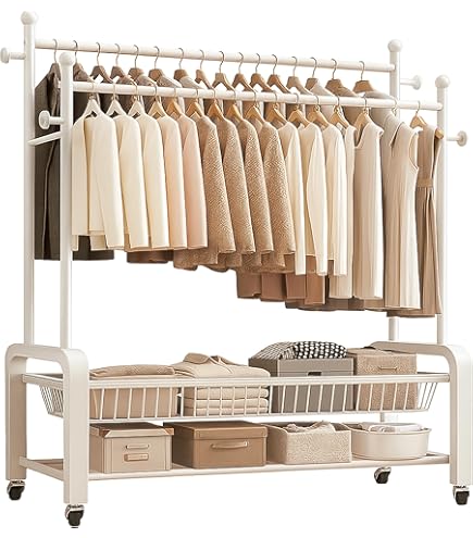 Kledingrek Op Wielen - NoaHome® Industriële Kledingkast Met Uitschuifbare Kledingstang Extra Stevig Metalen Kledingrek Draagvermogen 150 Kg Verstelbaar Robuust Verrijdbaar Zilver Kledingrek Op Wielen - NoaHome® Industriële Kledingkast Met Uitschuifbare Kledingstang Extra Stevig Metalen Kledingrek Draagvermogen 150 Kg Verstelbaar Robuust Verrijdbaar Zilver