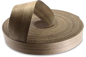 WoodPress® 50mm Real Walnut Wood Pre-Glued Veneer Edging Tape – 50m Trade Roll – Iron-On Wood Application