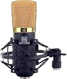 Pronomic CM-100BG Microphone Studio à Grande Membrane Avec Suspension Protection Anti Vent Noir Pronomic CM-100BG Microphone Studio à Grande Membrane Avec Suspension Protection Anti Vent Noir