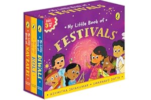 My Little Book of Festivals (Boxset) : Illustrated board books on the Indian festivals of Diwali, Holi and Navratri | Hindu mythology for kids age 3+