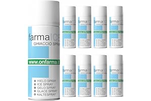 ONFARMA 8 Bombolette Ghiaccio Spray Sport 400 ml FARMA ICE ghiaccio sintetico