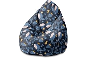 ‎DREAMROOTS DreamRoots Sitzsack Kinder mit füllung - Bodenkissen Kinder Sitzsack - Sitzsack Kinderzimmer 70 x 70 x 105 cm - Bean Bag Kinder - Bubibag Sitzsack - Kindersitzsack - Sitzkissen Boden Kinder 1