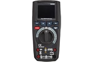 Amazon Basics Multímetro digital, muy resistente, cuenta hasta 50 000, pantalla LCD TFT a color, con valor eficaz RMS, CAT IV de 600 V, Negro (Anteriormente Marca AmazonCommercial)