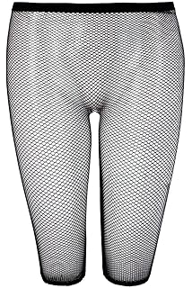 black fishnet cycle shorts