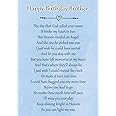 Happy Birthday Brother Memorial Graveside Poem Keepsake Card Includes Free Ground Stake F124
