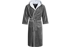 Morgenstern Accappatoio Bambini Ragazzi I Cappuccio I 100% Cotone I Velluto Spugna