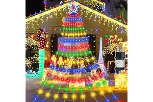 HABOWN Luci di Natale con Stella, 3.5Mx9 Ghirlande, 350 LED Luci Natalizie da Esterno ed Internmo, 8 modalita, Luci Decorazione Natale per Finestra, Albero di Natale, Terrazza