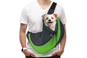 Petropolis Sling Pet Carrier, Pet Carrier for Cat and Dog, Hands Free Pet Carrier, Adjustable Shoulder Strap