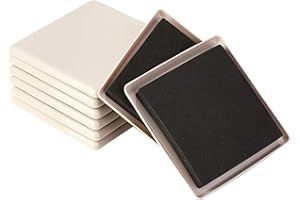 LIYIC 8 Pack 5 Inch Reusable Carpet Sliders - Square Furniture Mover, Gliders