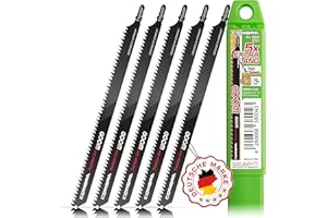 CONBRA® Stichsägeblätter Holz (5x T1044DP lang im Set) - extra lange Stichsägeblätter in Kunststofhülle - Sägeblatt kompatibel mit Bosch PST 700 E, Bosch GST 150 BCE, Bosch PST 1000 PEL & Makita