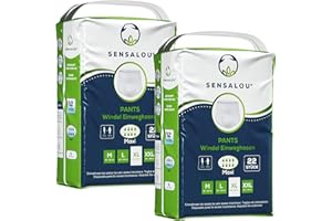 Sensalou Culotte Incontinence Adulte Homme/Femme - Sous-Vêtements Pull-Ups Protection Maximale Contre les Fuites des Vessies Faibles - Couches Jetables de Maternité - 44 pièces - Blanc, Taille XL