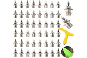 WUDQIJI Spike-Nägel 50 Stück 7mm×5mm Ersatzdornen Leichtathletik Spike Nägel Ersatz Spikes Sportschuhe Spike Track Spikes Langlauf-Spikes Ersatz-Spikes mit Spikeschlüssel für Track Schuhe