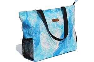 ESVAN Grande borsa da spiaggia resistente all'acqua leggera da 50,8 cm da donna oversize borsa tote per palestra, spiaggia, viaggi, piscina, yoga, infermiere
