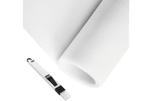 GLQ Zanzariera Rete in Fibra di Vetro per Finestre 300 * 150CM Telo Ricambio, Net Resistente a Raggi UV, per Finestra e Porta Zanzariere Tagliabile Rotolo-Nero (Bianco)