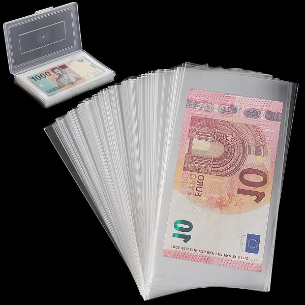 SAFE 226 Classeur Noir Pour Billets De Banque – 20 Pages Pour 20/40 Billets, Max 185 X 93 Mm, Sans Plastifiant, Élégant