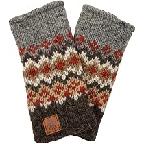 Pachamama Handwärmer Aus Wolle – Handgestrickt, Fair Gehandelt, Mit Fleecefutter (Streifen-Design)
