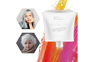 Comblor tymczasowa farba do włosów, kreda do włosów dla dziewczynek, zmywalna, nietoksyczna, do ciemnych włosów, kolor biały, farba do włosów, prezent na urodziny, Dzień Dziecka