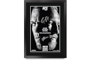 HWC Trading FR A3 UFC 202 Conor McGregor Nate Diaz Cadeaux Photo autographe signée imprimée pour les fans de MMA UFC - A3 Encadré