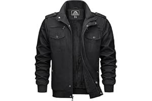 KEFITEVD Herren Winter Fleecejacke Outdoor Sherpa Gefüttert Warme Militär Feldjacke Taktikal Freizeit Cargo Stehkragen Mantel