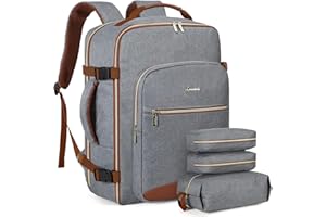 LOVEVOOK Bagaż podręczny, plecak do samolotu, duży plecak podróżny, plecak podróżny, plecak damski, wodoszczelny, torba podróżna na laptopa o przekątnej ekranu, plecak podróżny na podróż