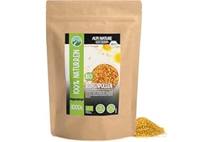 Alpi Nature Pyłek organiczny (1 kg) pyłek pszczoły naturalny suszony bez dodatków wykonanych z wielokolorowego pyłku