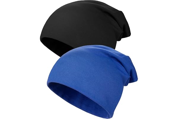 Kiiwah 2 stycken barn slouch beanie mössa, mjuka vintermössor för pojkar flickor, varma barnmössor dubbellager baby stickad mössa för barn vår, höst, vinter