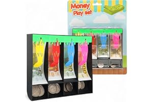 MIJOMA Spielgeld-Set mit Kassenschublade – Euro-Scheine & -Münzen, Kassenlade 17×2×13,5 cm, Lernspiel für Kaufmannsladen & Kita