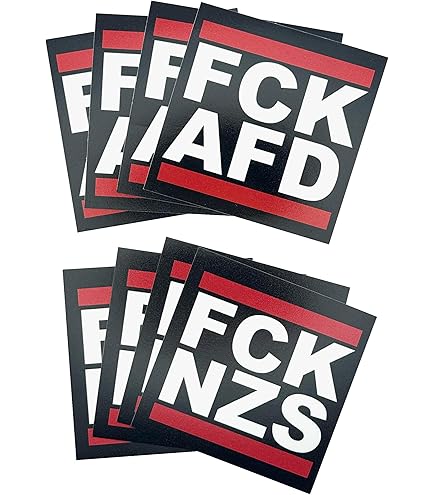 FCK NZS FCKNZS Sticker Aufkleber Anti Nazi Demo Gegen Rechts 5,5x5