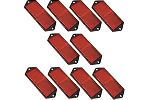 AB TOOLS Red Large Rectangular Rear Reflector Pack of 10 Trailer Fence/Gate Post TR073