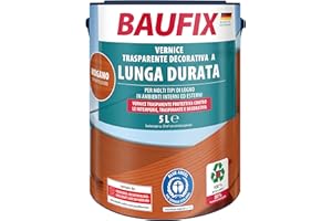 BAUFIX Decorazione a lungo termine in mogano lucido, 5 litri, smalto per legno, per interni ed esterni