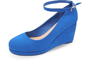 CucuFashion Wedge Shoes for Women - Comfortable Heels for Women, Stylish Womens Wedges, Ladies Wedge Shoes, Closed Toe Wedge, Wedges Shoes for Women, High Wedges, Wedge Court Shoes - UK Size 3-8