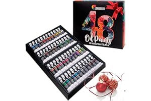Zenacolor 48 Tubes de Peinture à l’Huile Pack de 48 x 12 mL - Peinture de Qualité Professionnelle - Coffret Unique de 48 Couleurs Différentes - Idéal pour Adulte