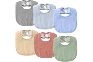 SLOSH Bavoirs Bébé Naissance Nouveau Né Bebe Coton Doux Absorbant Respirent Nourrissons Unisex Garçons Filles
