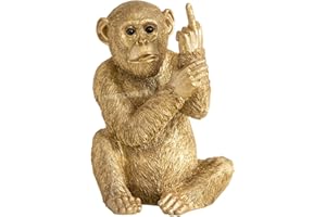 PRODBUY HOME Large Resin Rude Monkey Ornament Statue Scuplture Figurine Gift Home Decoration (Gold)