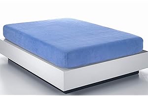 SABANALIA - Bajera Ajustable de coralina (Disponible en Varios tamaños y Colores), Azul, Cama 105