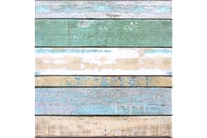 COMSTICKC Pannelli Murali 3d Adesivi Effetto Legno Bianco, 10 Pezzi 30x30 cm, Pannelli Murali In PVC Legno Per Decorativi Pareti Interne Cucina, Bagno, Soggiorno, Impermeabile