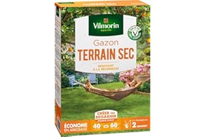Vilmorin 4460514 Gazon Terrain Sec, Vert, 1 kg