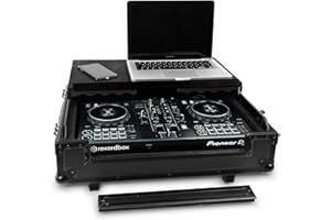 Audibax PRO-DJ400 Flight Case - Maleta para Controladora Pioneer DDJ-400 - Funda para Mesas de Mezclas hasta 44 cm - Ruedas y Asa Extraíble Tipo Trolley - Maleta Dura y Robusta - Interior de Foam