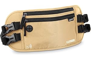 Geldgürtel für Reisen-Van Beeken, Diebstahlsicherer Bauchbeutel mit Reisepasshalter, Reise, RFID Reise-Geldgürtel, Reisetasche unter der Kleidung