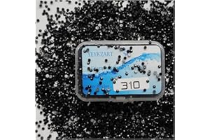 YEYKZART 310 Schwarz Diamond Painting Rund Steine Einzeln für Diamant Malerei Zubehör 3500PCS