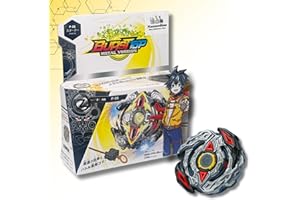 NANNODINO - Peonza metálica de Combate con núcleo de Resistencia y Lanzador Incluido | Alta Durabilidad, rotación Estable y diseño Robusto | Compatible con Beyblade Burst | Modelo P-06