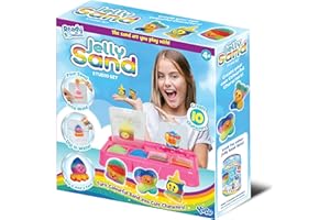 Jelly Sand Super Studio, Create Adorable Characters with Sand, Colourful Arts and Crafts Activity for Kids, Craft for Boys and Girls, Make Your Own Squishy Characters, Creative Sensory Play