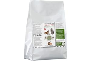‎TOMODACHI FLOHFREI Flohmittel Kieselgur für Hunde, Kieselerde gegen Ungeziefer, AntiFloh Puder, Biozid hochwirksam gegen die Flöhe, ohne chemische Zusätze, Tomodachi Flohfrei 1kg Sack