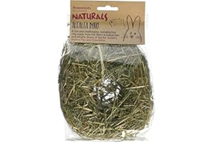 Rosewood Naturals Alfalfa Ring, Small Animal Treat and Toy for Rabbits, Guinea Pigs, Chinchillas and Degus (Pack of 1)