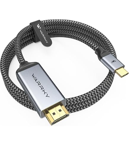uni Cavo da USB C a HDMI 4K, [alta velocità] Adattatore USB Type C a HDMI Compatibile con Thunderbolt 3/4, iPhone 15/16 Pro Max, MacBook Pro/Air, iPad Pro/Air, iMac, XPS 17 ecc.-1,8