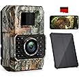Coolifepro Wildlife Camera WiFi Bluetooth, 48MP 30FPS Solar Trail Camera Rechargeable 2000mAh, 100° Wildlife Camera with Night Vision Motion Activated 0.1s Trigger Speed, with 32GB SD Card