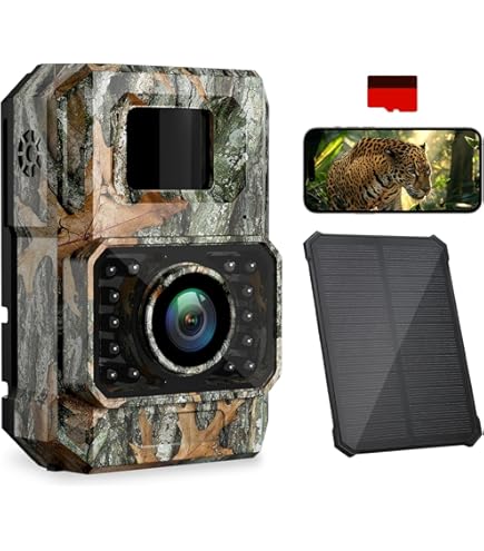 Fototrappola Solare FKPCAM 4K 64MP - WiFi Con Batteria 5000mAh E Visione Notturna - Foto 9