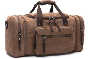 LOSMILE Sacs de Voyage Sac étanche en Toile, Sac pour Week-End Camping pour Hommes et Femmes.